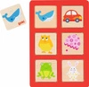Gra logiczna pamięciowa Memo i Lotto Kolorowe ramki 56780-Goki, zabawki drewniane