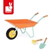 Mały ogrodnik Zestaw narzędzi ogrodowych z pomarańczową taczką, Janod