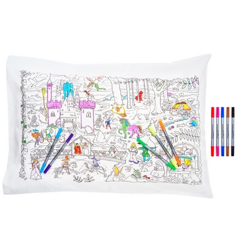 Poszewka na poduszkę do malowania, baśnie i legendy, eatsleepdoodle