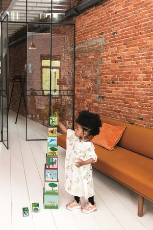 Scratch, 2 w 1 Piramida edukacyjna i Quiz puzzle z okienkiem - Zwierzęta 10 el.