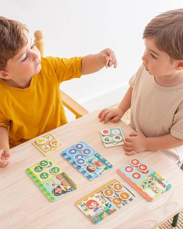 Drewniana gra Apli Kids - Memo Lotto Zakupy