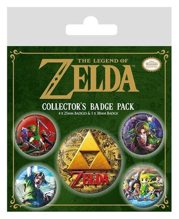 Zestaw przypinek The Legend of Zelda - classic (5 szt)