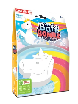 Jednorożec do kąpieli zmieniający kolor wody, Rainbow Baff Bombz, 3+, Zimpli Kids