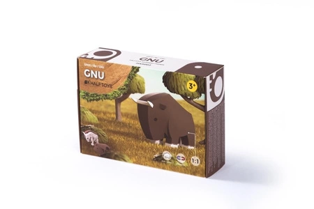 Halftoys Magnetyczne Składane Gnu