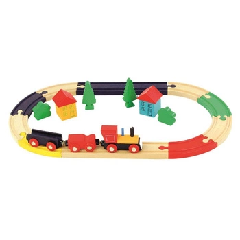 Bino drewaniana kolejka - trasa owalna