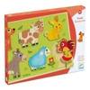 Puzzle drewniane ZWIERZĘTA Z ŁĄKI DJ01259
