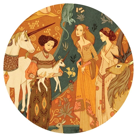 Puzzle tektur. DAMA Z JEDNOROŻCEM 500 el. DJ07624