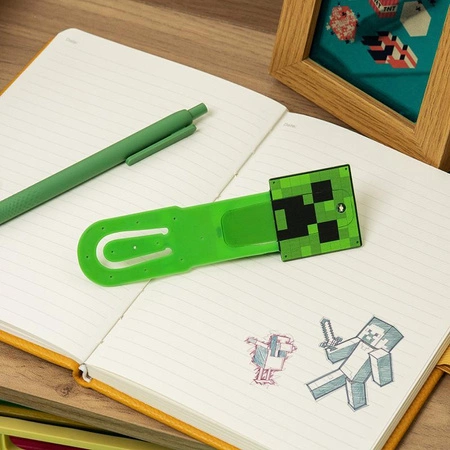 Minecraft zakładka do książek i lampka - Creeper