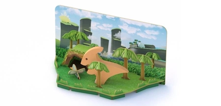 Halftoys Magnetyczny Składany Dinozaur Parazaurolof z Makietą