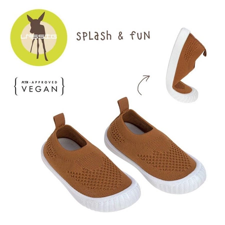 Lassig Ultrawygodne elastyczne trampki dziecięce z antypoślizgową podeszwą Splash & Fun caramel, rozm. 24
