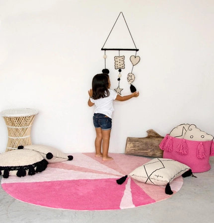 Lorena Canals Kosz dekoracyjny Tassels Fuchsia