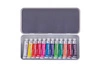 Farba tempera 12 kolorów w metalowym pudełku