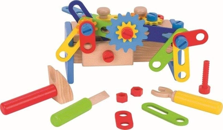 Kolorowa skrzynka narzędziowa i warsztat w jednym, Niebieskie nóżki, 58976-goki