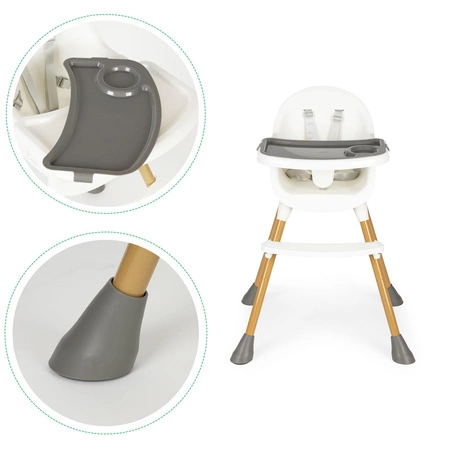 Fotelik krzesełko do karmienia biały ECOTOYS