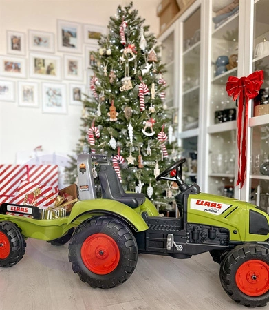 FALK Traktor na Pedały Claas Duży z Przyczepką od 3 lat