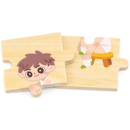 VIGA Drewniana Układanka Edukacyjna Dzieci 6szt