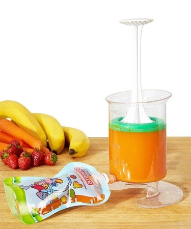 Pojemnik do napełniania saszetek 5 saszetek i szczoteczka, Fill'n Squeeze