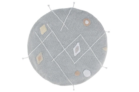 Lorena Canals Dywan bawełniany/Pufa Lou Ø 120 cm