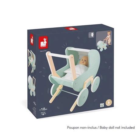 Drewniany wózek dla lalek Zen 18 m+, Janod