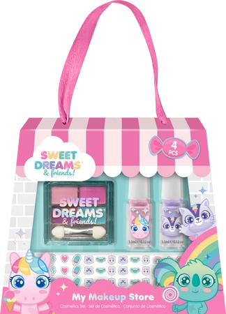 Zestaw do makijażu Sweet Dreams z naklejkami 4 el. KL11659