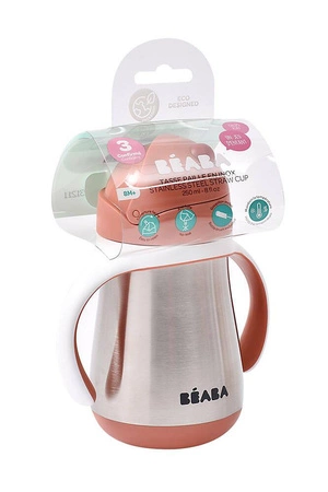 Beaba Bidon niekapek ze słomką termiczny 250 ml Terracotta