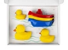 Zestaw kaczuszek do kąpieli z łódkami