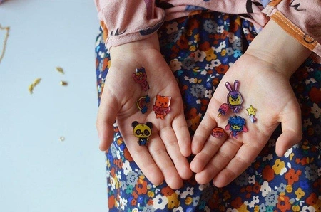 Zestaw kreatywny do tworzenia biżuterii z kurczliwego plastiku Słodkie zwierzaki Kawaii 7+, Janod