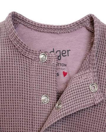 Lodger Pajacyk piżamka niemowlęca bawełniana wrzosowa Ciumbelle Rose r. 68