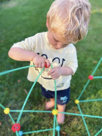WOOPIE Duże Klocki Konstrukcyjne Namiot Słomki Rurki Świecące w Ciemności 128 el.