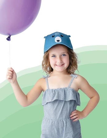 FlapJack Czapka z Daszkiem Dziecięca 3D Miś UPF50+