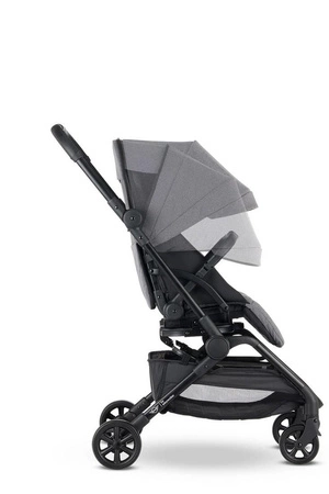 MINI by Easywalker Buggy TURN Kompaktowy wózek spacerowy z obrotowym siedziskiem 360° Soho Grey (z osłoną przeciwdeszczową w zestawie)
