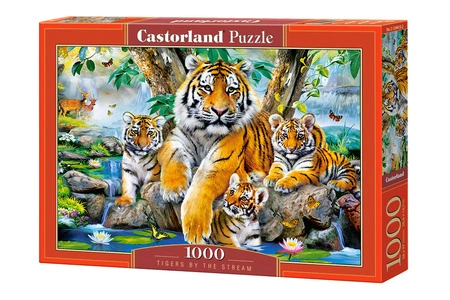 Puzzle 1000 Tygrysy przy potoku C-104413