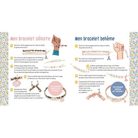 Auzou Zestaw bransoletek DIY z koralikami i tasiemkami 20041