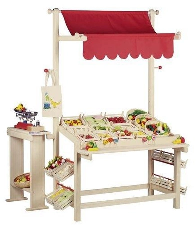 Stragan z czerwoną markizą, goki