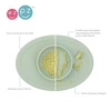 EZPZ Komplet pierwszych naczyń silikonowych First Foods Set pastelowa zieleń