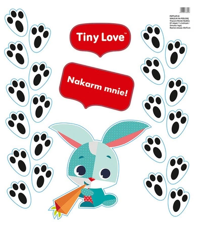 Naklejki na podłogę Tiny Love - 21 stópek, króliczek, chmurka, logo