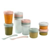 Beaba Zestaw słoiczków Clip 12 szt. (2x90ml, 4x150ml, 6x250ml) + 2 łyżeczki Eucalyptus