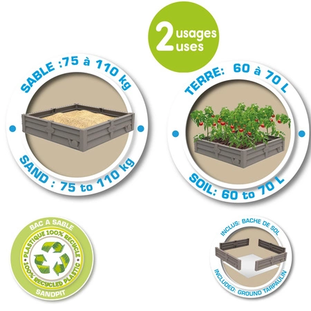 SMOBY Piaskownica Kwietnik dla Dzieci 2w1