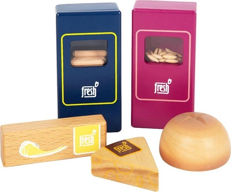 Wegetariański zestaw produktów spożywczych do zabawy w sklepie kuchni z torbą Small Foot 12284