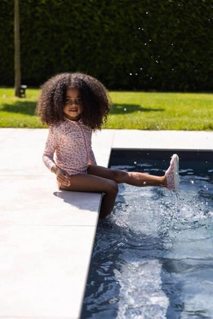 The Swim Essentials Strój kąpielowy jednoczęściowy Old Pink Leopard 122/128 2020SE512