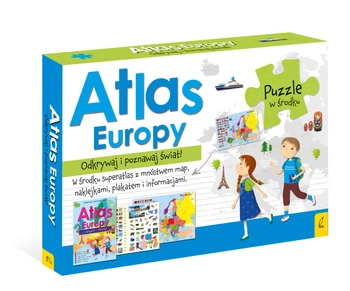 Pakiet atlas Europy / plakat z mapą / puzzle