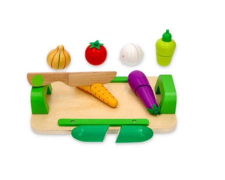 Zestaw - drewniane warzywa do krojenia