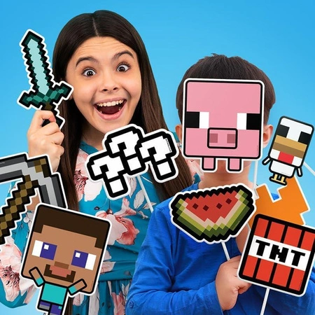 Minecraft zestaw rekwizytów fotograficznych (63 szt)