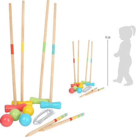 Zestaw do krokieta Croquet „Active“ 12033-Small Foot, zręcznościowe gry dla dzieci