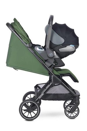 Easywalker Jackey² XL Komfortowy, samoskładający się wózek spacerowy z torbą transportową i osłoną przeciwdeszczową Deep Green