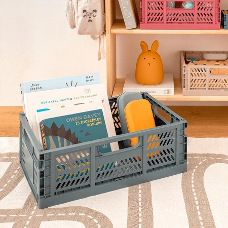 Zestaw składanych skrzynek Apli Kids M - Różowy 2 szt.