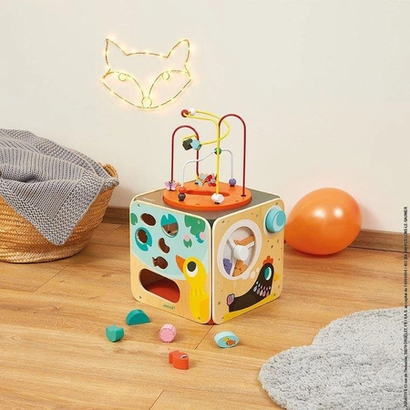 Wielofunkcyjna kostka edukacyjna z pętlą duża, Janod