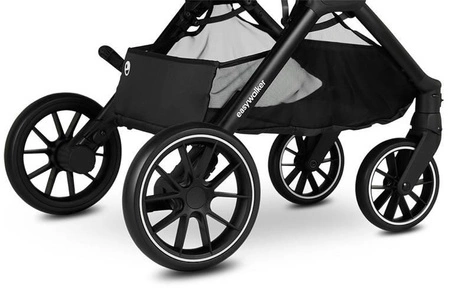 Easywalker Jackey XL Przestronny, samoskładający się wózek spacerowy z kołami XL Shadow Black