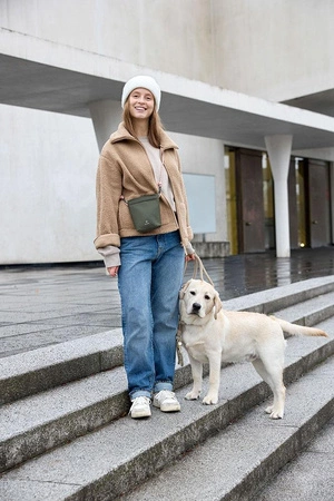 PALOPA Torebka saszetka na smakołyki dla psa Karl dark olive M