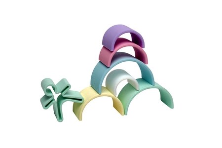 DENA Silikonowa Tęcza Pastel - 6 elementów